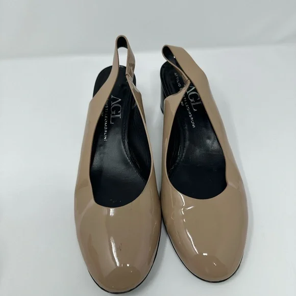 AGL Womens Size 40 Tan Patent Leather - Picture 4 of 9